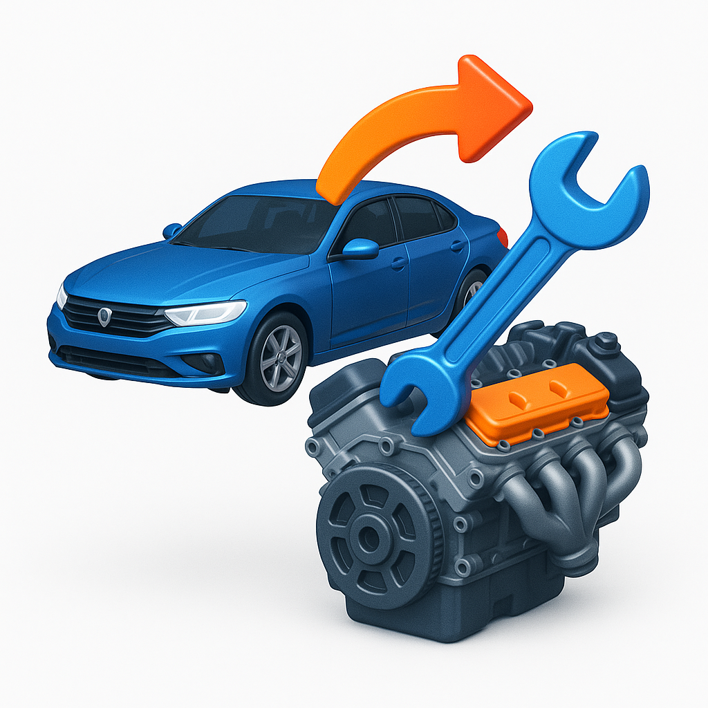 Le changement du moteur.